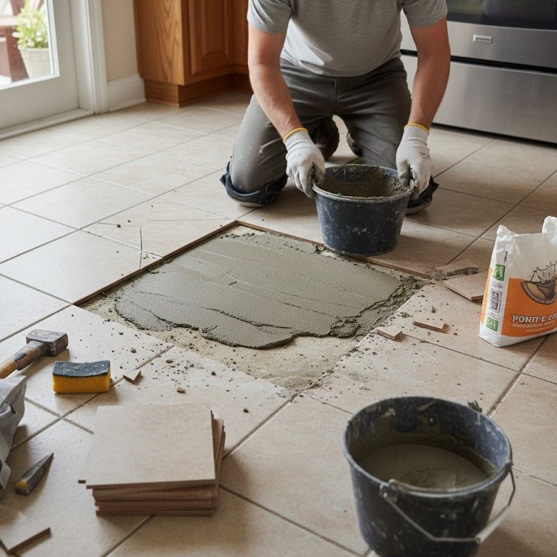 Local Kitchen Tile Replacement pros at work